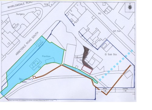 Overlay of the Mill Pond and Chase on today's map.